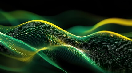 A green and yellow wave of some sort