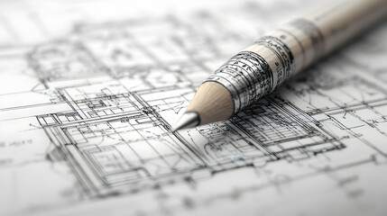 Architectural blueprint analysis designing spaces technical illustration professional environment close-up view creative process