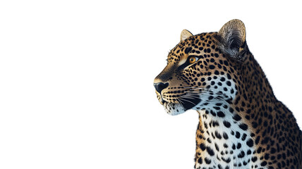 Obraz premium Profile of a leopard with detailed fur patterns.