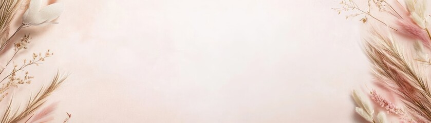 A soft, pastel background with delicate floral elements for design purposes.