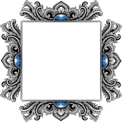 Frame Ornament Decoration Wedding Invitation Vintage Luxury Transparent Background