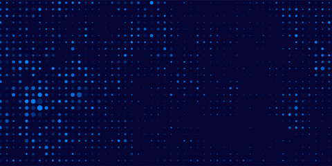 Obraz premium Blue tech finance background abstract pixel element network. Abstract business tech science background