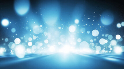 dreamy blue bokeh background with subtle waves