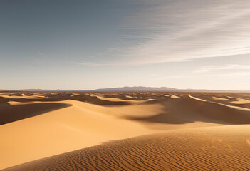 Naklejka premium desert with dramatic light and shadows 