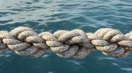 Fototapeta premium Realistic 3D illustration of ropes, featuring detailed textures, realistic twists, and dynamic shadows, perfect for design, construction, and nautical-themed projects.
