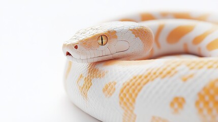 Obraz premium Realistic 3D illustration of a snake, showcasing intricate scales, natural texture, and dynamic pose, designed with high detail for use in wildlife art, educational purposes, 