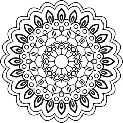 Diwali Mandala Line Style