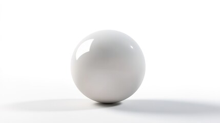 3D sphere with smooth, reflective surface and realistic shading, designed for digital rendering, ideal for use in graphic design, animations, and modern 3D visualization projects.