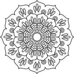 Diwali Mandala Line Style