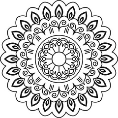 Diwali Mandala Line Style