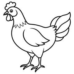 Modern Chicken Logo Icon Vector Illustration