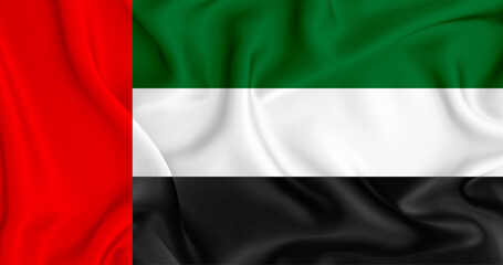 3D Uni Arab Emirates flag waving texture