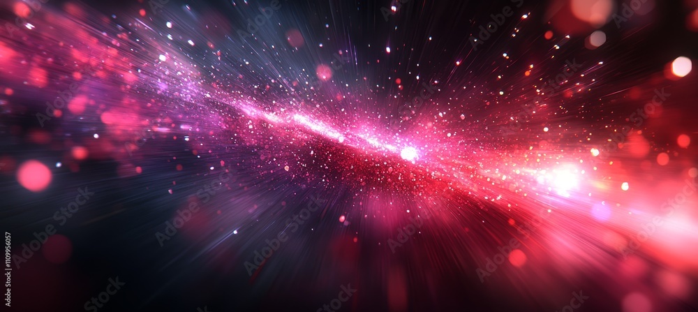 Poster red light rays spark explosion background. space time teleport. generative ai technology.