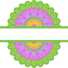 Diwali Mandala Border Frame