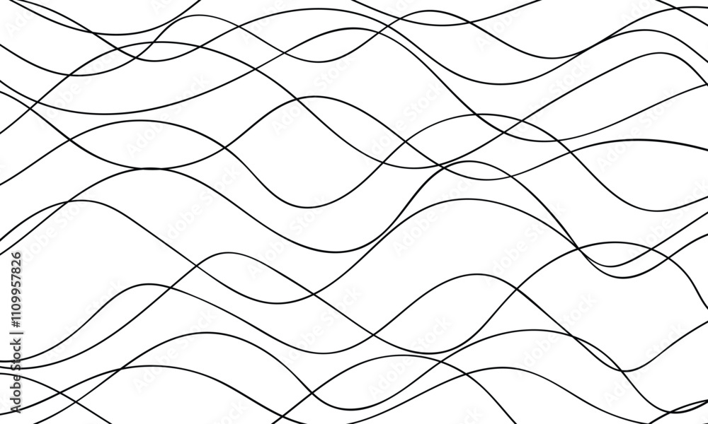Poster abstract smooth wave line design can be used background.