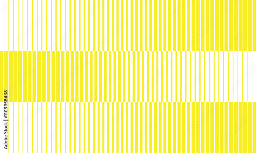 Poster abstract monochrome geometric yellow big to small repeat line pattern can be used background.
