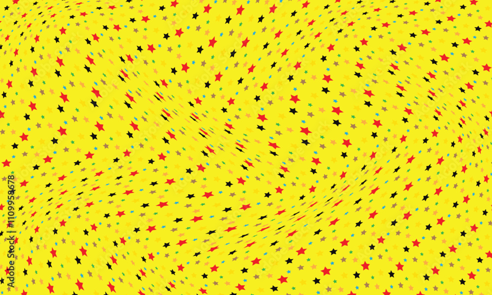 Poster abstract monochrome geometric coloring star wave pattern can be used background.