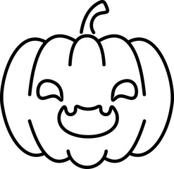 Halloween Pumpkin Line Style