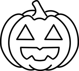 Halloween Pumpkin Line Style