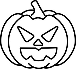 Halloween Pumpkin Line Style