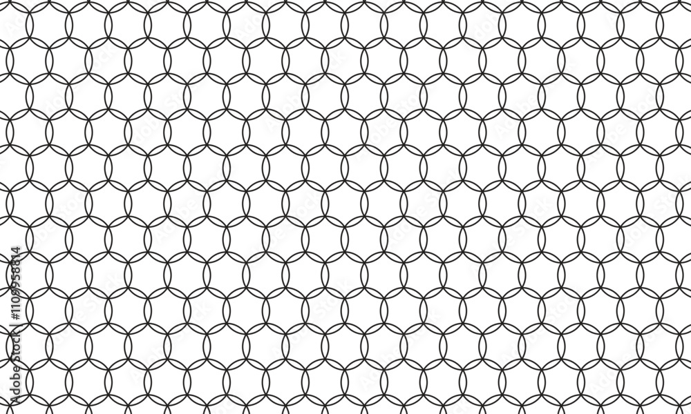 Poster abstract monochrome geometric outline circle pattern can be used background.