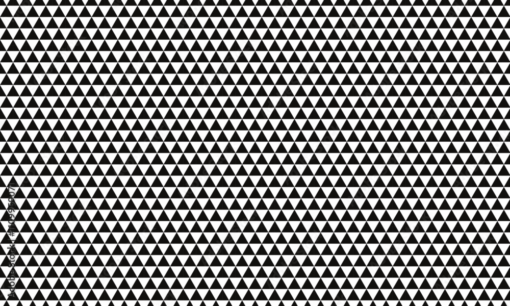 Poster abstract monochrome geometric black small triangle pattern can be used background.