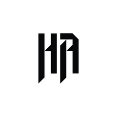 HA monogram logo design letter text name symbol monochrome logotype alphabet character simple logo