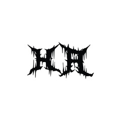 HA monogram logo design letter text name symbol monochrome logotype alphabet character simple logo