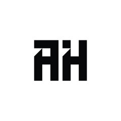 HA monogram logo design letter text name symbol monochrome logotype alphabet character simple logo