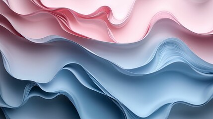 Obraz premium Abstract Pastel Paper Waves Design Background