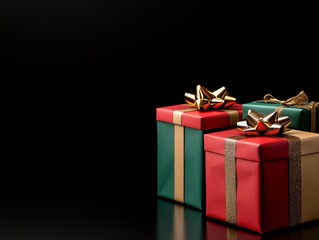 Obraz premium Gift giving celebration home product display minimalist close-up festive spirit and surprise elements