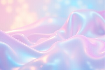 Obraz premium Pastel Pink Blue Iridescent Fluid Abstract Background