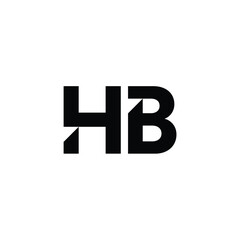 HB monogram logo design letter text name symbol monochrome logotype alphabet character simple logo
