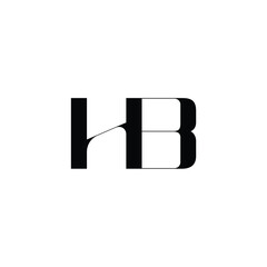 HB monogram logo design letter text name symbol monochrome logotype alphabet character simple logo