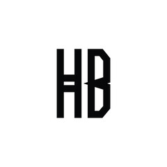 HB monogram logo design letter text name symbol monochrome logotype alphabet character simple logo