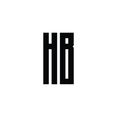 HB monogram logo design letter text name symbol monochrome logotype alphabet character simple logo