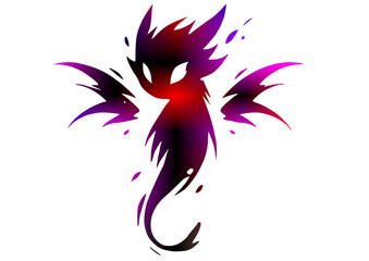 Demonic red dragon with wings © Air stock