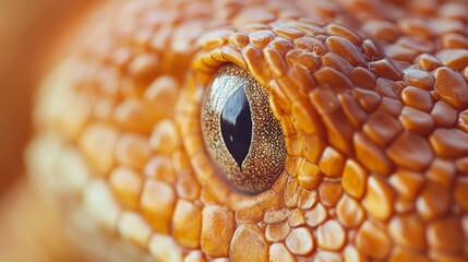 Fototapeta premium Close-up of a Reptile's Eye and Scaly Skin