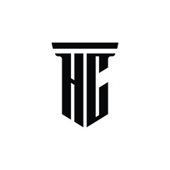 HC monogram logo design letter text name symbol monochrome logotype alphabet character simple logo