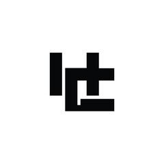 Obraz premium HC monogram logo design letter text name symbol monochrome logotype alphabet character simple logo