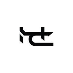 HC monogram logo design letter text name symbol monochrome logotype alphabet character simple logo