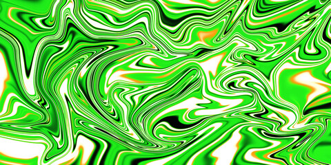 A vibrant green liquid abstract background with swirling patterns and streaks of white and black, creating a dynamic and energetic visual.