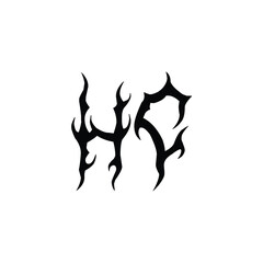HC monogram logo design letter text name symbol monochrome logotype alphabet character simple logo