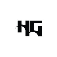HC monogram logo design letter text name symbol monochrome logotype alphabet character simple logo