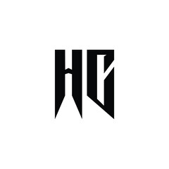 HC monogram logo design letter text name symbol monochrome logotype alphabet character simple logo