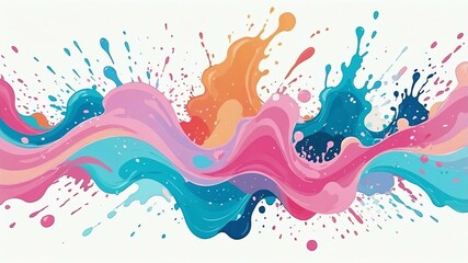 Obraz premium abstract liquid splash isolated on a white background