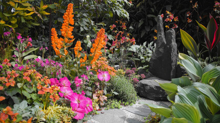 Vibrant Urban Garden Art: Edible Flowers and Plants