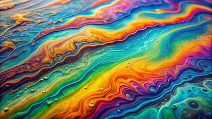 Oil spill rainbow texture background beautiful colors