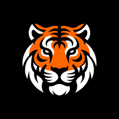 tiger head for sport or mascot logo vector