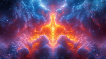 Cosmic Nebula: A Symphony of Fire and Ice